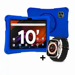 Falabella Tablet Niños 10 Pulgadas 8GB RAM (4Gb+4Gb) Doble SIM Android 14 64GB + Reloj AZUL oferta