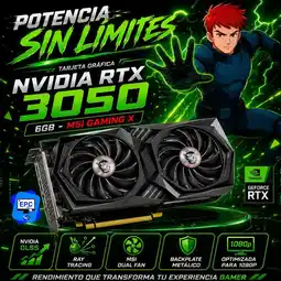 Falabella Tarjeta Gráfica NVIDIA RTX 3050 - 6GB - GDDR6 - GAMING X DUAL FAN oferta