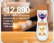 Nosotras - jabón íntimo almendras y vitamina e