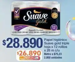 Jumbo Suave gold - papel higiénico triple hoja oferta