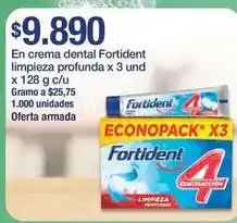 Jumbo Fortident - en crema dental limpieza profunda oferta