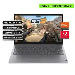 Falabella PORTATIL V15 G6 AMD RYZEN 7 170, RAM DDR5 16GB DISCO SSD 1TB, PANTALLA 15.6 FHD, GRIS oferta