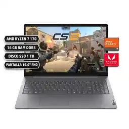 Falabella PORTATIL V15 G6 AMD RYZEN 7 170, RAM DDR5 16GB DISCO SSD 1TB, PANTALLA 15.6 FHD, GRIS oferta