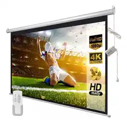 Falabella Telon Pantalla Proyector 100 Pulg Control Remoto Electrico oferta