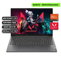 Falabella V15 G6 AMD RYZEN 7 170, RAM DDR5 16GB DISCO SSD 2TB, PANTALLA 15.6 FHD, GRIS OSCURO oferta