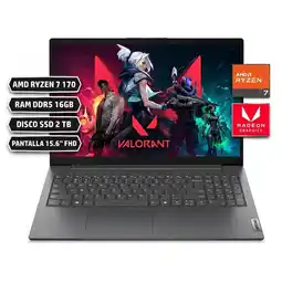 Falabella V15 G6 AMD RYZEN 7 170, RAM DDR5 16GB DISCO SSD 2TB, PANTALLA 15.6 FHD, GRIS OSCURO oferta