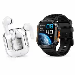 Falabella Combo Reloj Inteligente Premium HT46 + Audífonos oferta