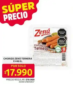 Ara Zenu chorizo con ternera oferta