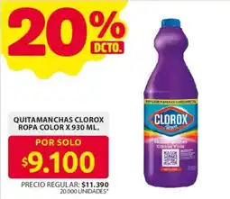 Ara Clorox quitamanchas ropa color oferta