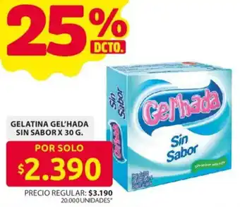 Ara Gel'hada gelatina sin sabor oferta