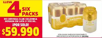 Club Colombia De cerveza dorada en lata
