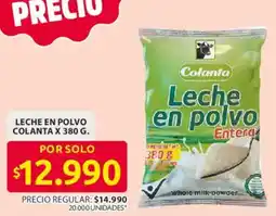 Ara Colanta leche en polvo entera oferta