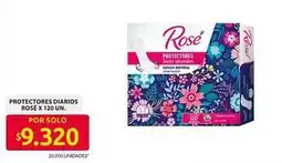 Ara Rose & rose - protectores diarios x 120 un oferta