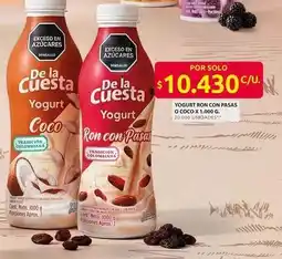 Ara Cuesta - yogurt ron con pasas oferta