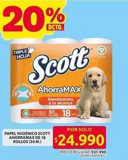 Ara Scott - papel higiénico scott ahorramax oferta