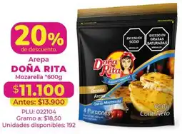 Belalcazar Dona Rita Arepa Queso Mozzarella oferta