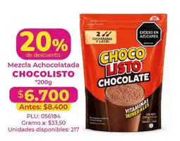 Belalcazar Chocolisto mezcla achocolatada chocolate oferta