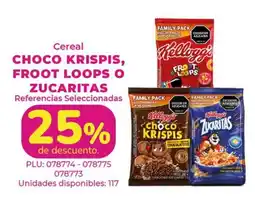 Belalcazar Kellogg's choco krispis, froot loops o zucaritas oferta