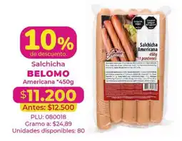 Belalcazar Salchicha Belomo Americana oferta