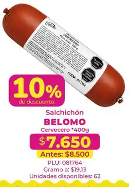 Belalcazar Salchichón Belomo Cervecer oferta