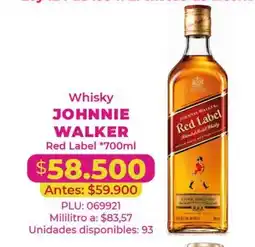 Belalcazar Whisky Johnnie Walker Red Label oferta