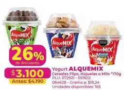 Belalcazar Alquemix Yogurt Cereales Flips, Hojuelas o Milo oferta