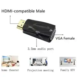 Falabella Adaptador convertidor hdmi a vga 1080p con audio stereo oferta