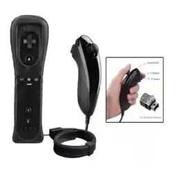 Falabella Control Inalámbrico 2 en 1 con Nunchuck Compatible con Consola Wii NEGRO oferta