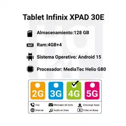 Falabella Tablet Xpad 30e 11 128GB 4GB RAM LTE Morado + Obsequio Smartwatch oferta