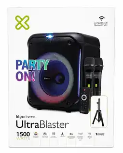 Falabella PARLANTE UltraBlaster CON MICROFONOS Y SOPORTE Portatil bateria 8H oferta