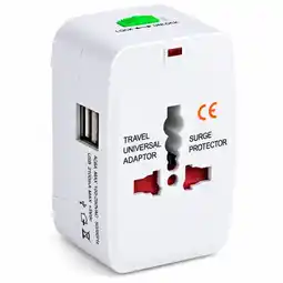 Falabella Adaptador Universal De Viaje 150 Países 2 USB USA UK Europa Australia NZ oferta