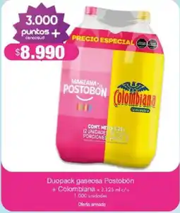 Jumbo Duopack gaseosa Postobón + Colombiana oferta
