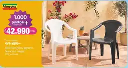 Jumbo Vanyplas silla geranio blanca o negra oferta