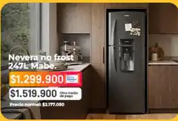 Easy Mabe - nevera no frost 247l oferta