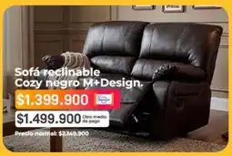 Easy Pago - sofá reclinable cozy negro oferta