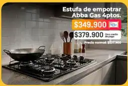 Easy Abba - estufa de empotrar gas 4ptos oferta