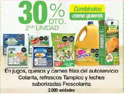 Jumbo Colanta, refrescos Tampico y leches saborizadas Frescolanta oferta