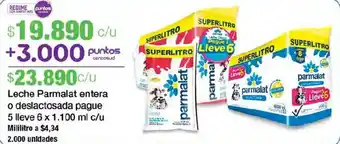 Leche Parmalat entera o deslactosada