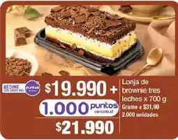 Jumbo Punkos lonja de brownie tres leches oferta