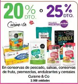 Jumbo Cuisine & Co en conservas de pescado, salsas, conservas de fruta, premezclas, endulzantes y cereales oferta