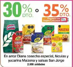 Jumbo Diana arroz cosecha especial féculas y yucarina Maizena salsas San Jorge oferta