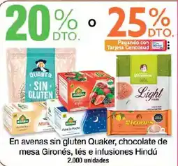 Jumbo En avenas sin gluten Quaker avenas sin gluten chocolate de mesa Gironés tés e infusiones Hindú oferta