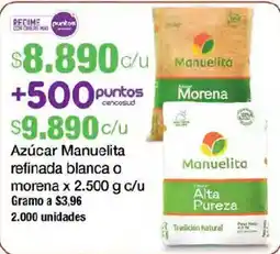 Jumbo Manuelita azúcar refinada blanca o morena oferta