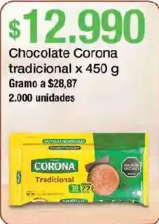 Jumbo Chocolate Corona tradicional oferta