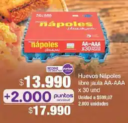 Jumbo Huevos nápoles libre jaula aa-aaa oferta