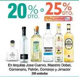 Jumbo Tequilas Jose Cuervo, Maestro Dobel, Centenario, Patrón, Corralejo y Jimador oferta