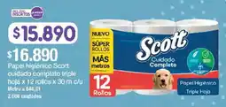 Jumbo Scott papel higiénico cuidado completo triple hoja oferta