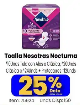 MercaTodo Nosotras toalla nocturna oferta