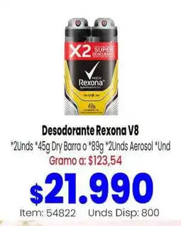 MercaTodo Rexona Desodorante V8 oferta