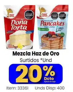 MercaTodo Haz de Oro Mezcla para Dona Torta Mezcla para Pancakes Line oferta